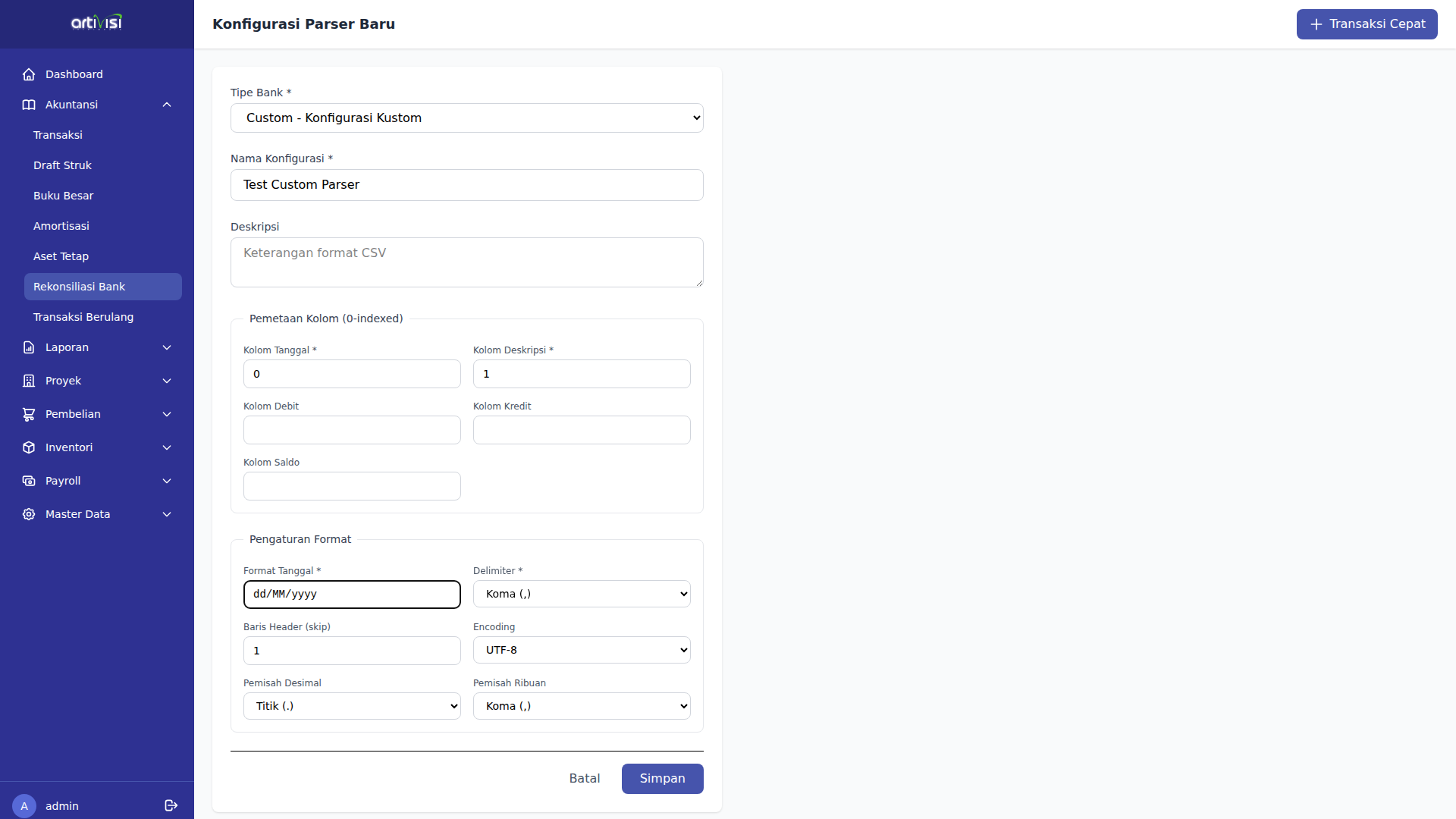 Form Custom Parser