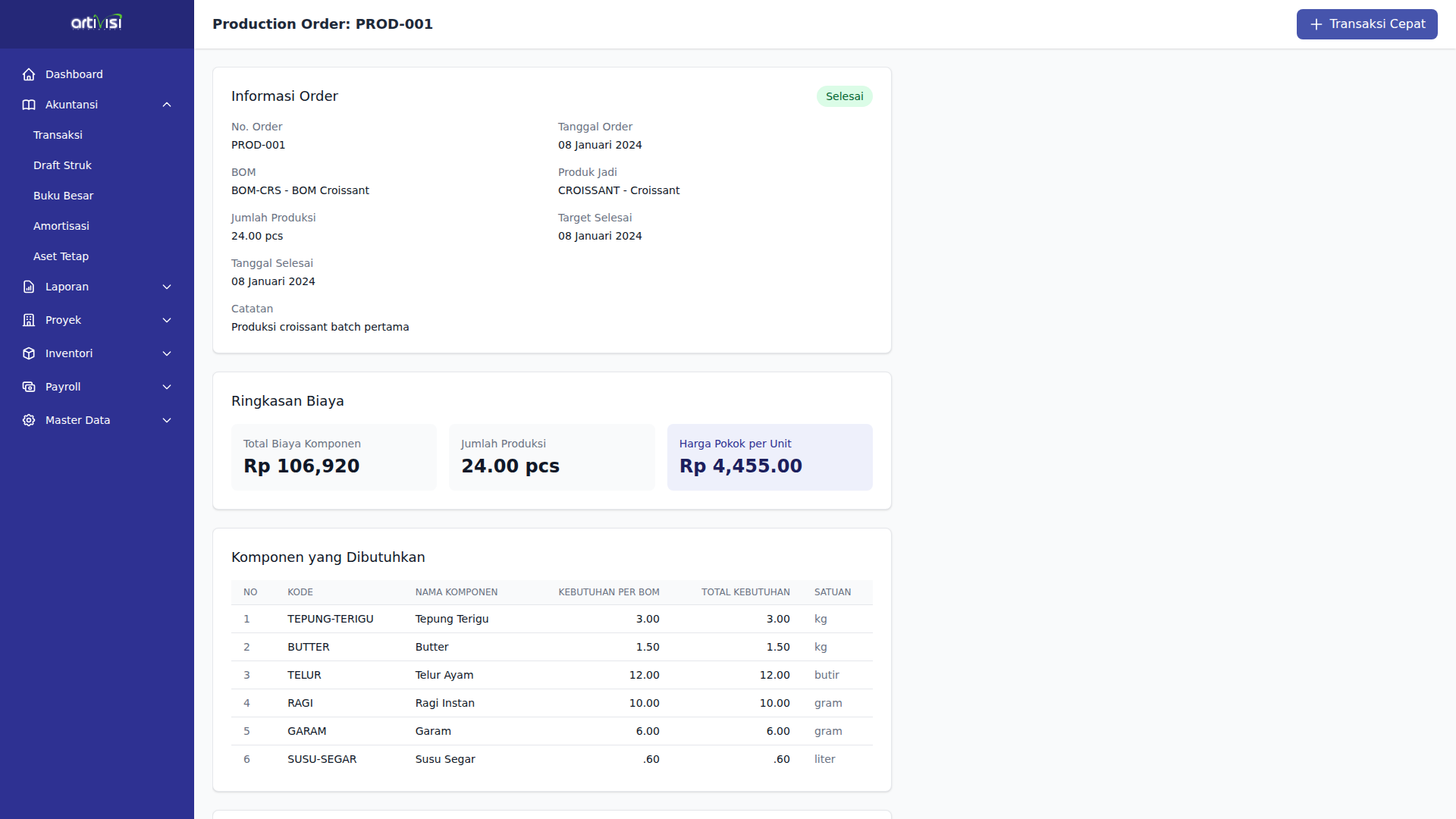Detail BOM Croissant