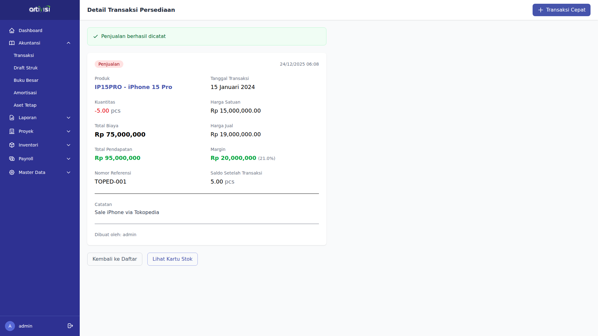 Detail Penjualan iPhone