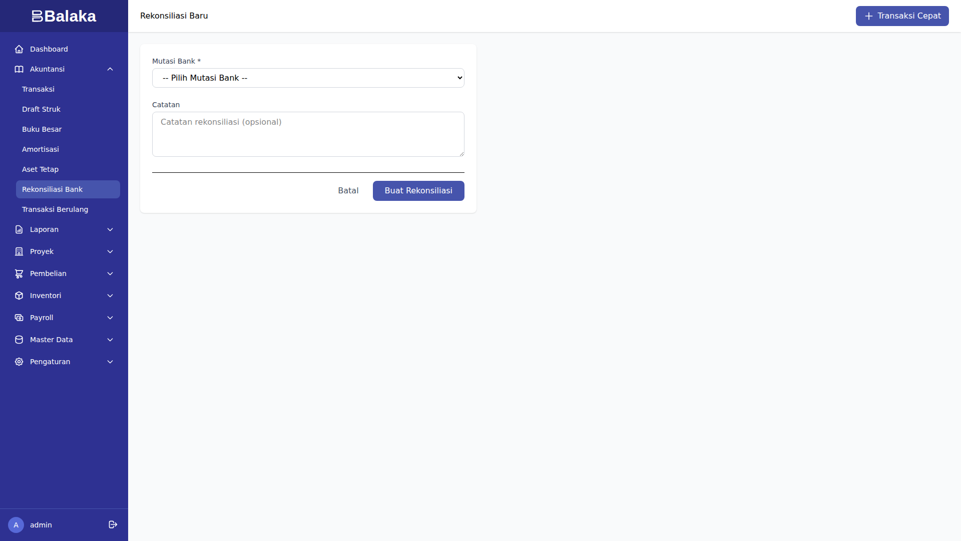 Form Rekonsiliasi Baru