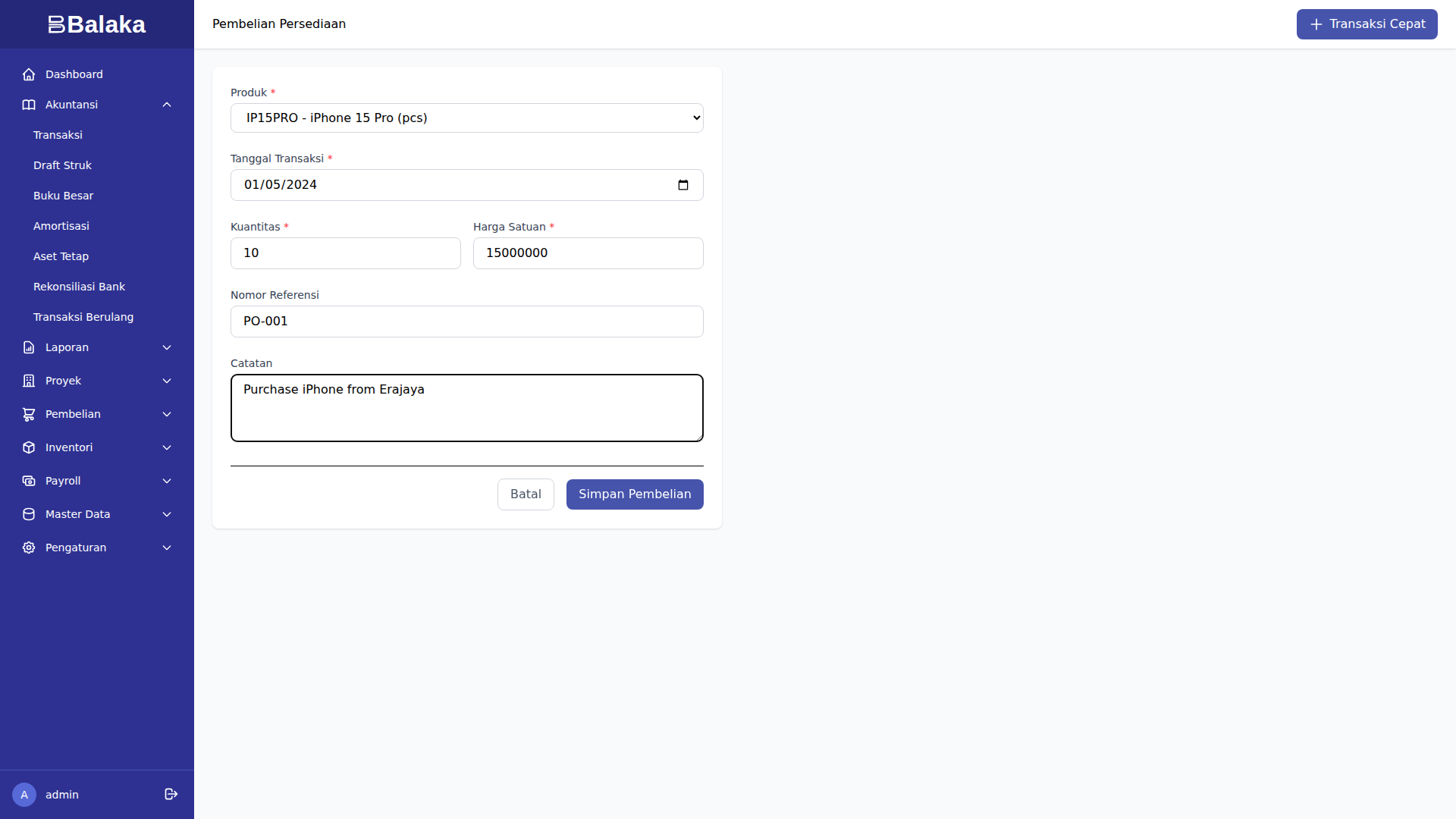 Form Pembelian iPhone