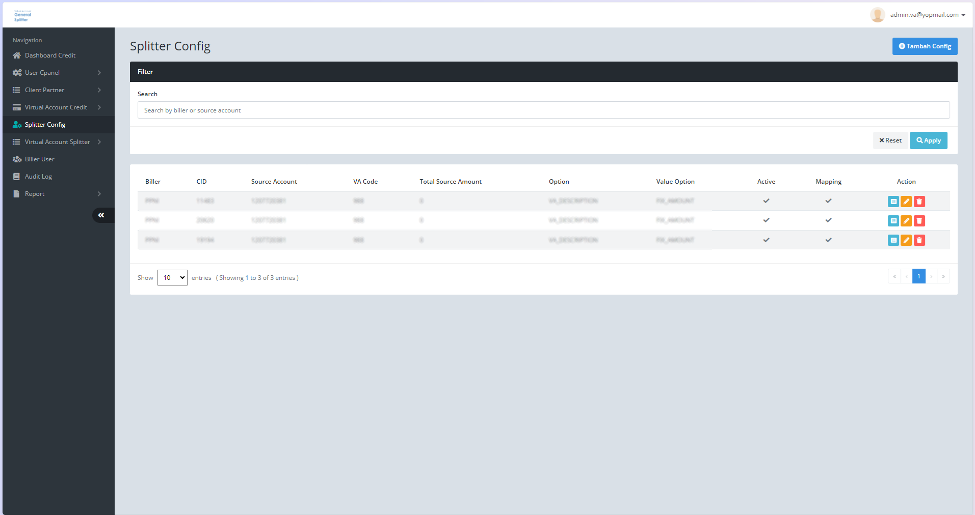 Konfigurasi Splitter