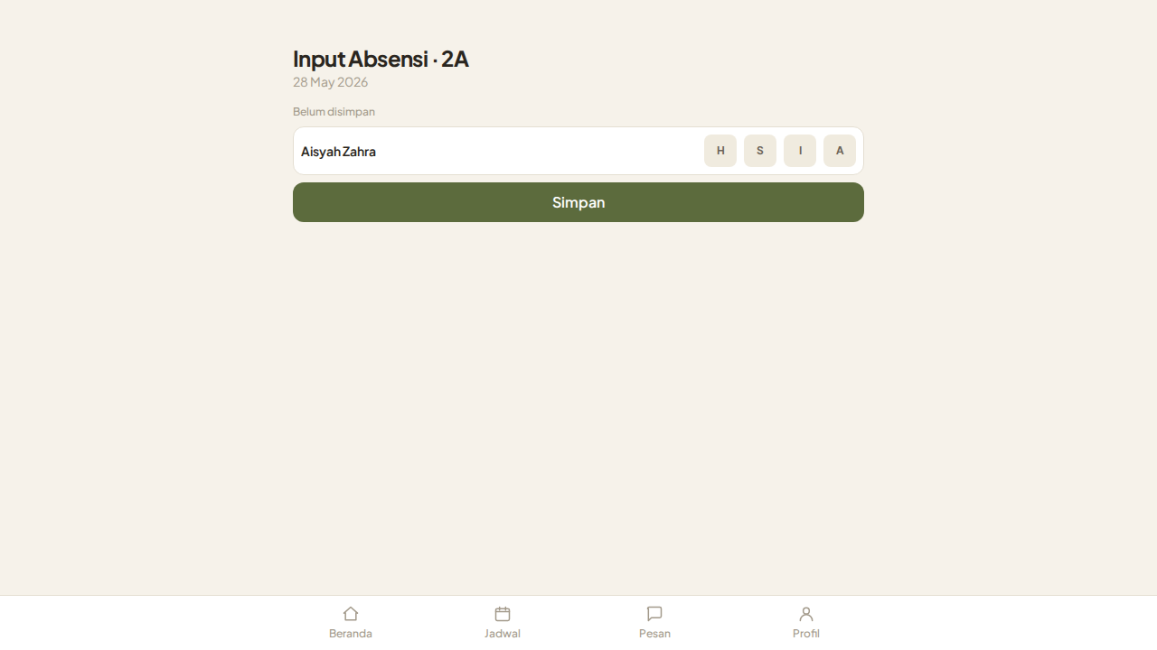 Absensi Guru
